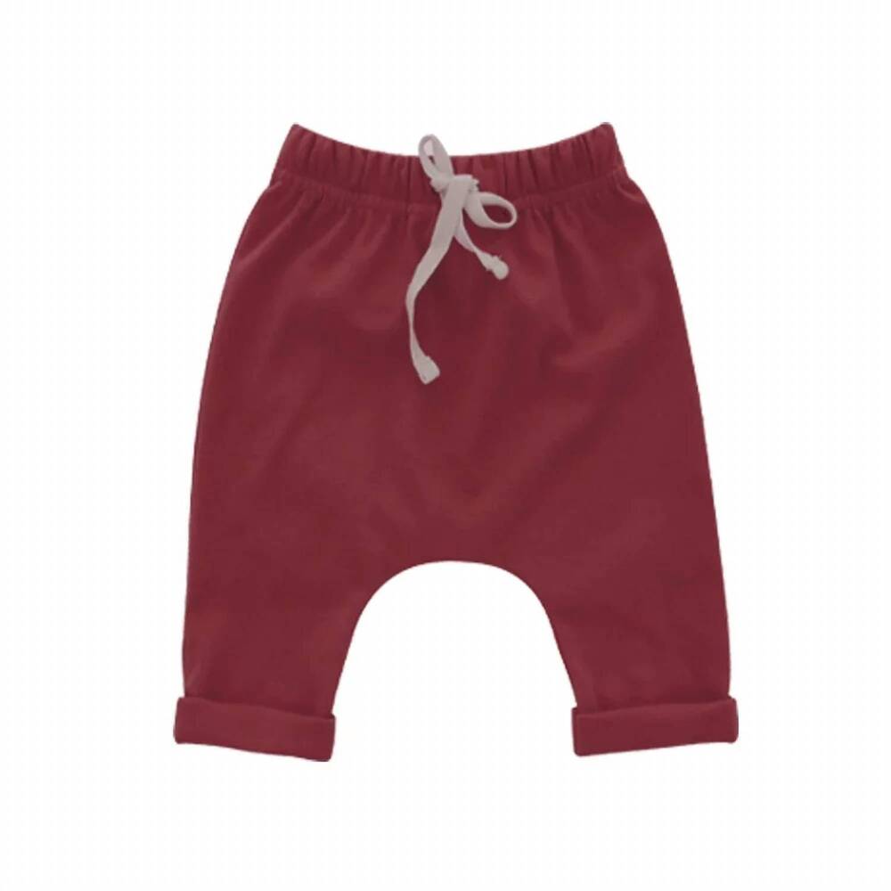 NEW EMERSON AND FRIENDS boy's merlot cotton joggers in wine